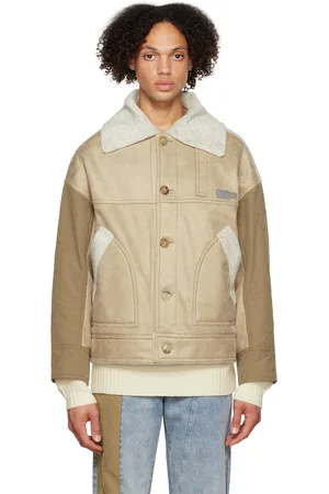 Feng Chen Wang Blouson réversible brun clair en peau retournée synthétique