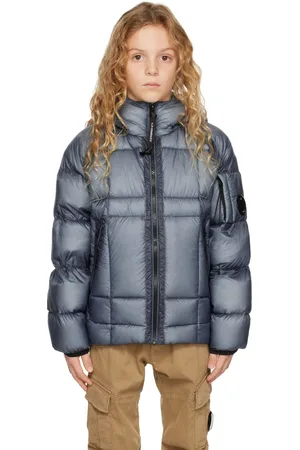 C.P. Company Enfant | Blouson U16 bleu en D.D. Shell rembourré en duvet