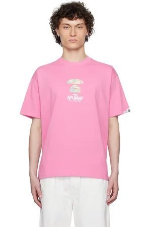 A Bathing Ape T-shirt rose à logos AAPEUNVS et Moonface