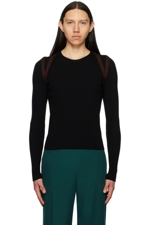 DION LEE T-shirt à manches longues noir à harnais
