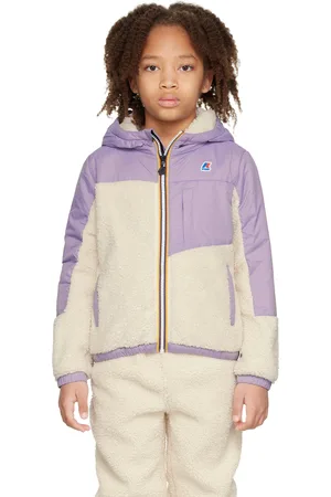 K-Way Enfant | Blouson 3.0 Neige Orsetto mauve et blanc cassé