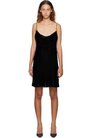 DION LEE Robe courte de style corset Architrave noire
