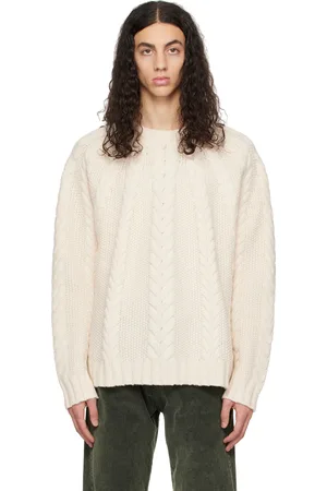 Hope Pull blanc cassé en tricot câblé