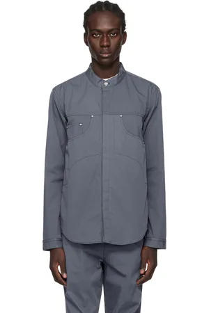 DION LEE Chemise grise à poches de style jean
