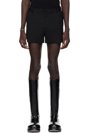 DION LEE Short noir à plis