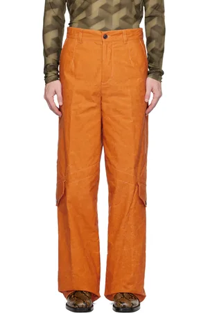 DRIES VAN NOTEN Pantalon cargo ample orange