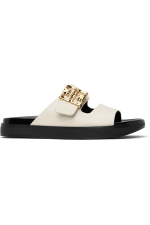 Givenchy Sandales blanc cassé à ferrure à logo 4G Liquid