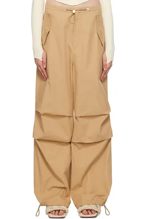 DION LEE Pantalon brun à cordons coulissants élastiques