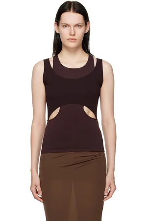 DION LEE Débardeur Interlink brun
