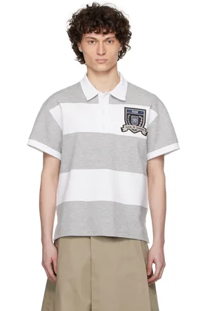 Kennel & Schmenger Polo blanc et gris à panneaux