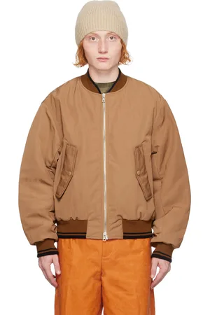 DRIES VAN NOTEN Blouson aviateur surdimensionné brun