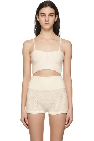 LE KASHA Soutien-gorge léger Figari blanc en cachemire bio
