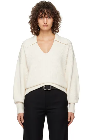 Joseph Polo blanc cassé en double tricot léger à patte fendue