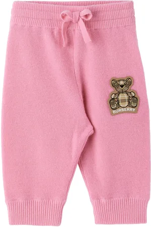Burberry Bébé | Pantalon de détente rose à écusson graphique