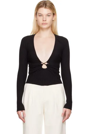 Wynn Hamlyn T-shirt à manches longues Linda noir