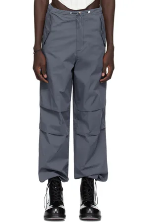 DION LEE Pantalon gris à cordons coulissants à autobloqueur