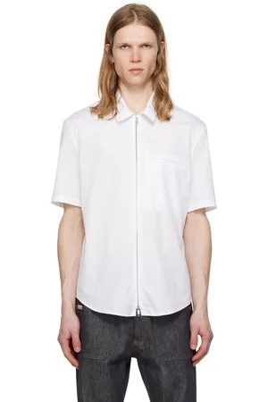 Courrèges Chemise blanche en popeline à glissière