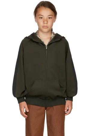 Kodomo BEAMS Enfant | Pull à capuche kaki à glissière