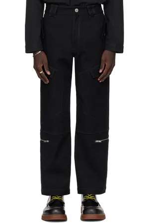 DION LEE Pantalon cargo noir