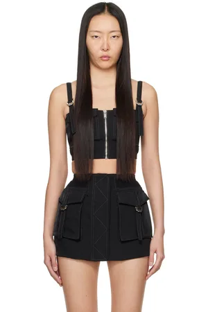DION LEE Camisole Aviator noire