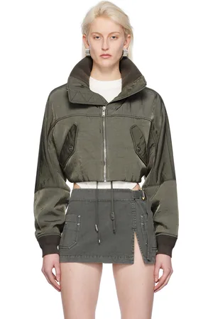 DION LEE Blouson aviateur écourté kaki