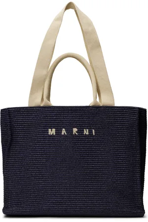 Marni Grand cabas de style panier bleu marine