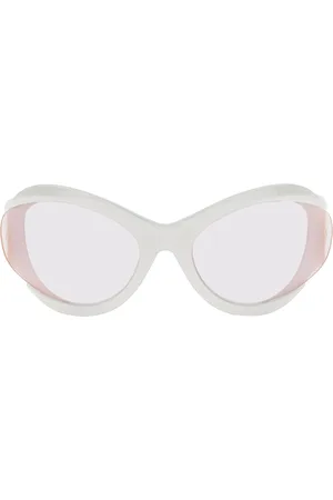 Alexander McQueen Lunettes de soleil Futuristic blanches
