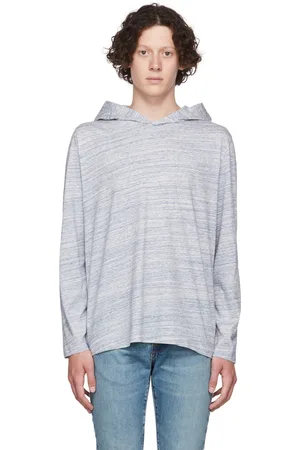 Vince Pull à capuche bleu en coton