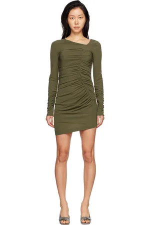 Helmut Lang Robe courte kaki exclusive à SSENSE