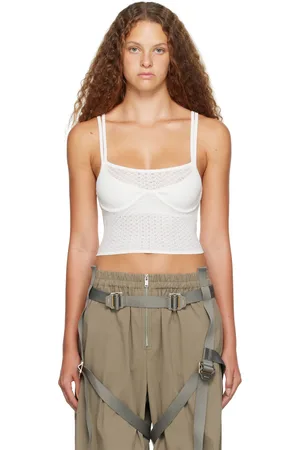 DION LEE Débardeur Serpent blanc