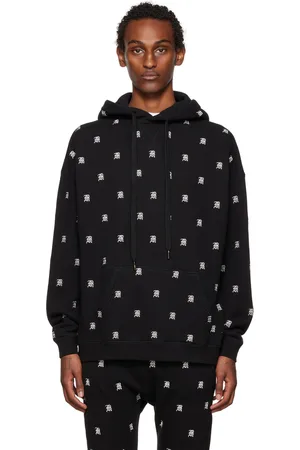 R13 Pull à capuche Allover noir
