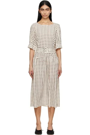 Caro Editions Robe midi Bjorg blanc cassé
