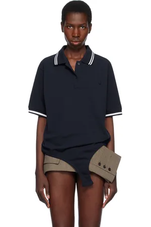 pushBUTTON Justaucorps de style polo bleu marine en piqué