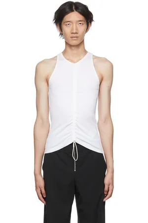 DION LEE Débardeur blanc à effet ruché