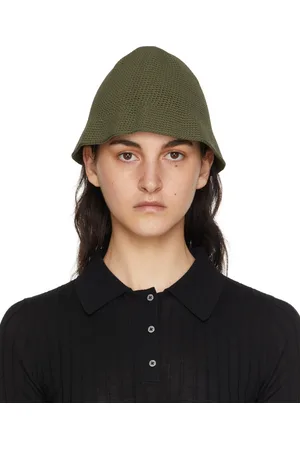 DION LEE Chapeau de plage crocheté kaki