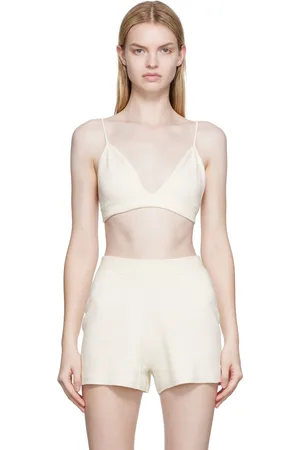 Joseph Soutien-gorge blanc cassé en tissu éponge