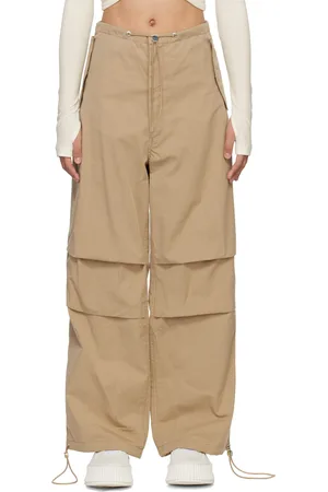DION LEE Pantalon beige à barillets