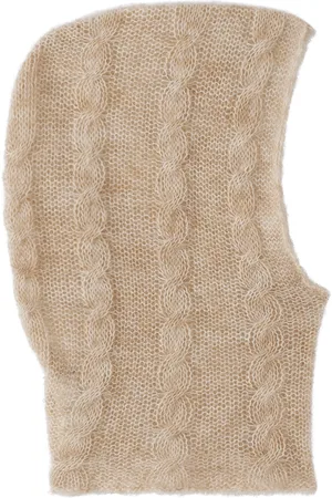 Ligne Noire Enfant | Passe-montagne pelucheux beige