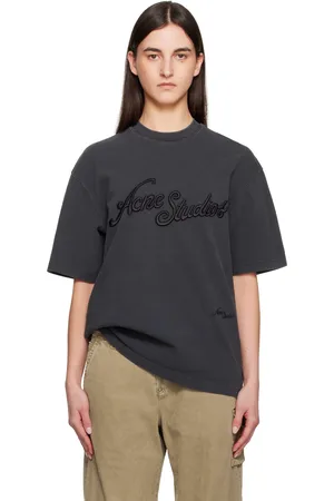 Acne Studios T-shirt décontracté noir à logo