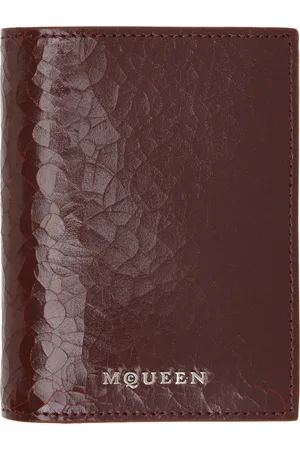 Alexander McQueen Porte-carte à deux volets bourgogne