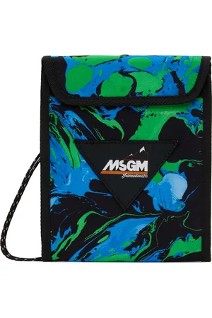 Msgm Pochette vert et bleu à image