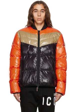 Dsquared2 Blouson aviateur orange rembourré en duvet