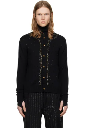 Ernest W. Baker Cardigan noir à ornements facettés