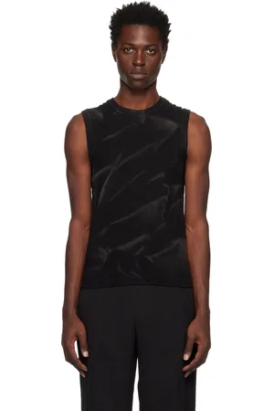 DION LEE Débardeur noir à motif tie-dye