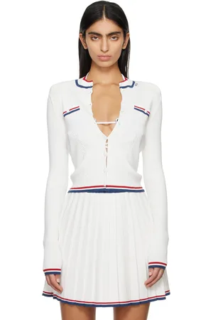 GCDS Cardigan blanc à épaulettes
