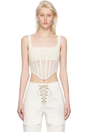 DION LEE Débardeur Suspend blanc cassé