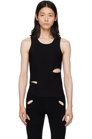 DION LEE Débardeur noir à découpes