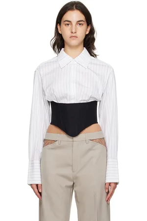 DION LEE Chemise étagée blanche