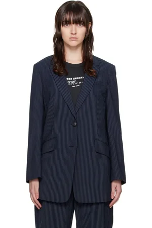 RAG&BONE Veston Charles bleu marine et blanc