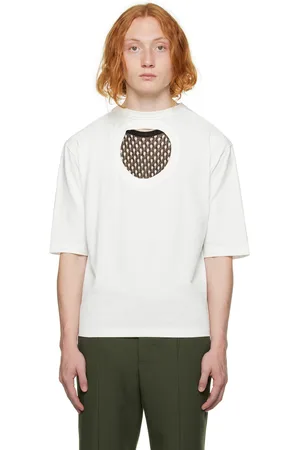 DION LEE T-shirt blanc à découpes